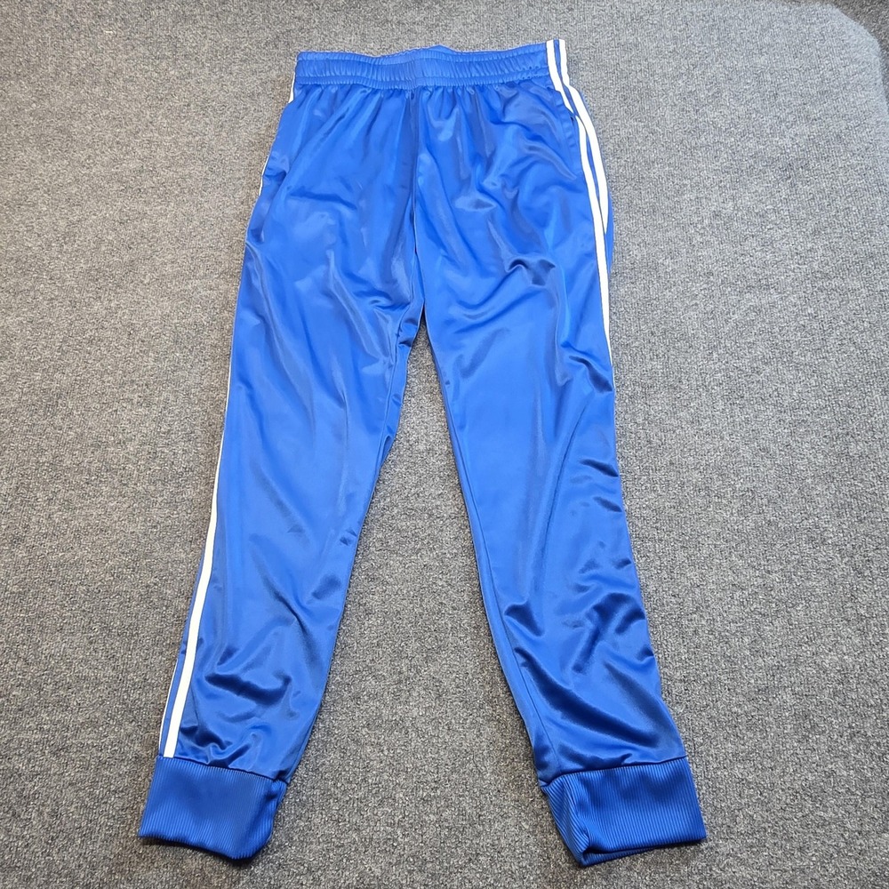 Victory Pants Mens Large Blue Track Joggers Sport Stripe Elastic Waist Pockets